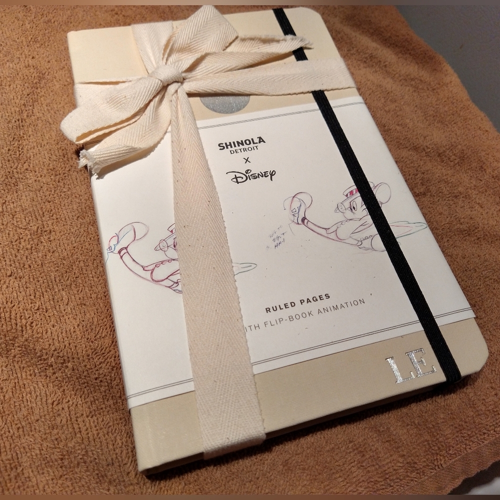 New Shinola Detroit x Disney Ruled Pages Notebook w/ Flip-Book Animation